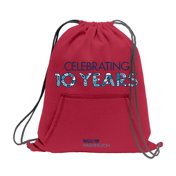 Port & Company® Core Fleece Sweatshirt Cinch Pack - Washington 10 Years