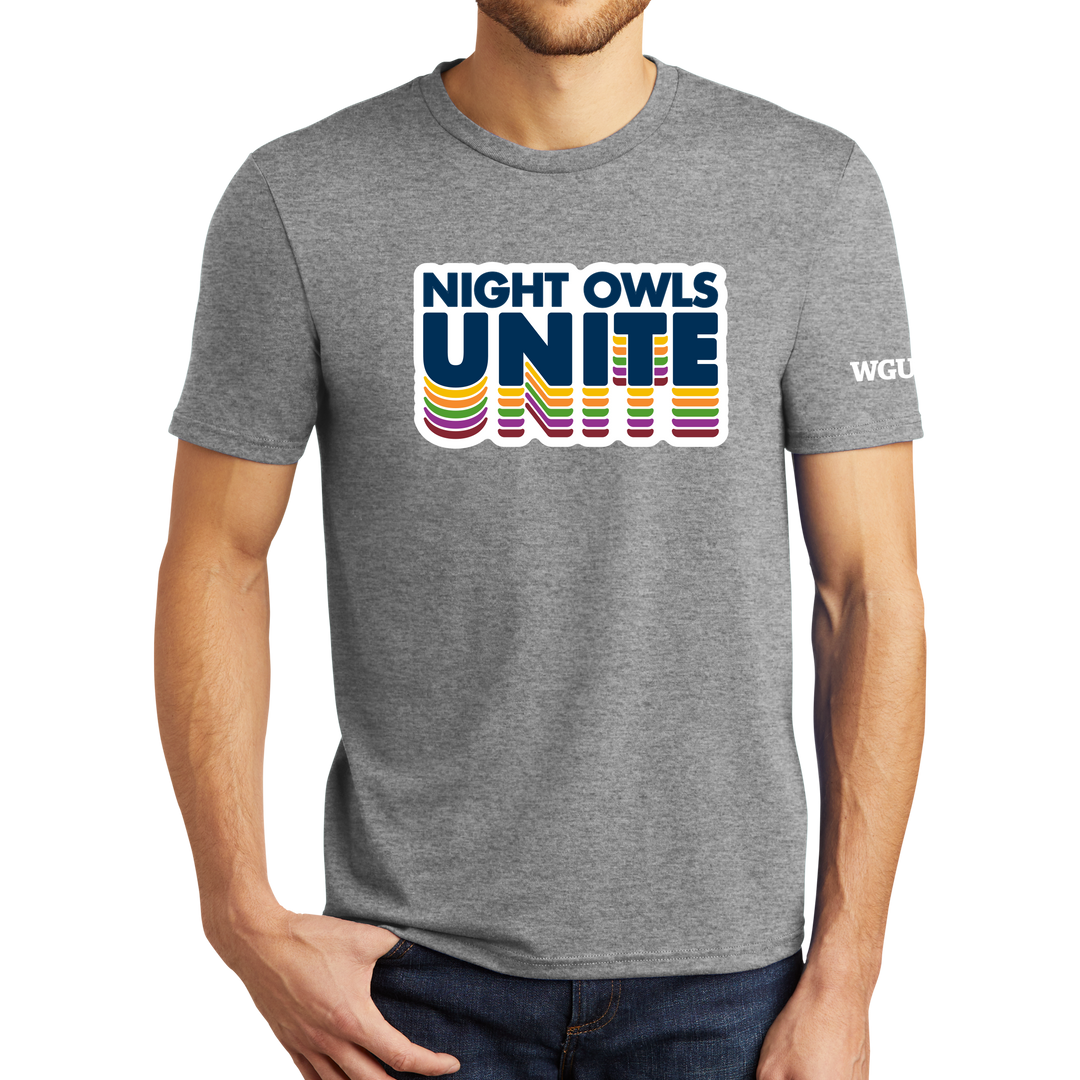 District® - Young Mens Tri-Blend Crew Neck Tee - Night Owls Unite 2