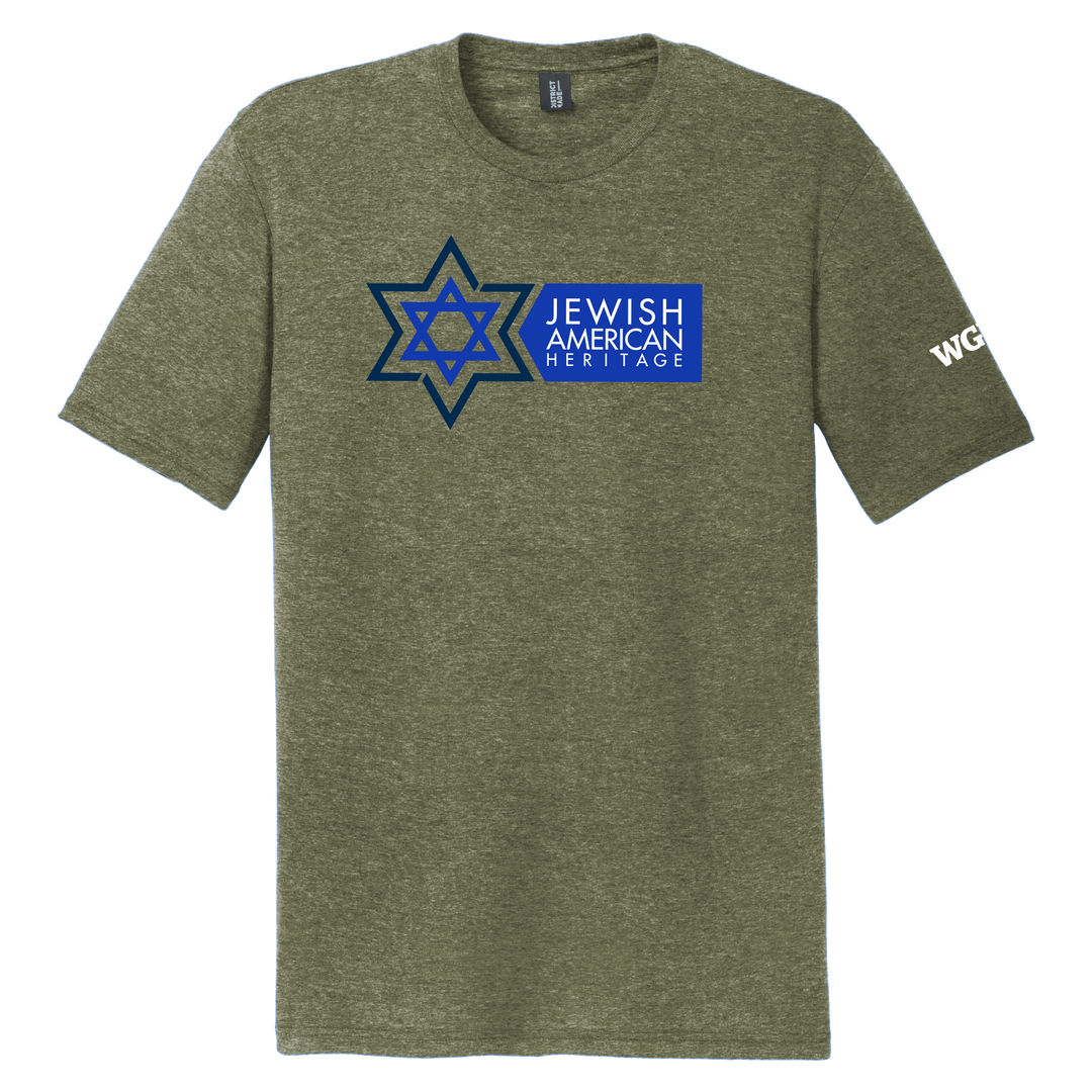 District® - Young Mens Tri-Blend Crew Neck Tee - Jewish American Heritage
