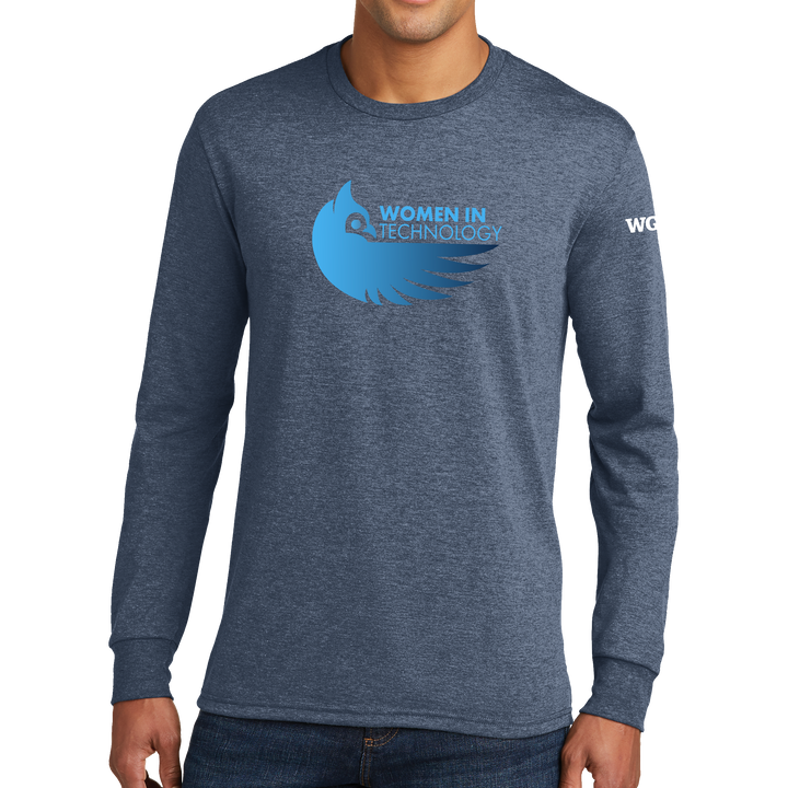 District Made® Mens Perfect Tri® Long Sleeve Crew Tee - Women in Tech