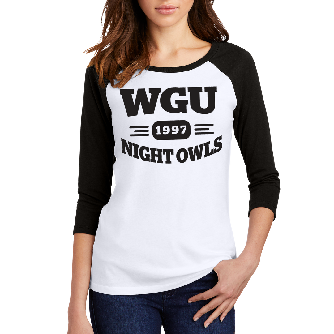 District Women’s Perfect Tri 3/4-Sleeve Raglan - Night Owl