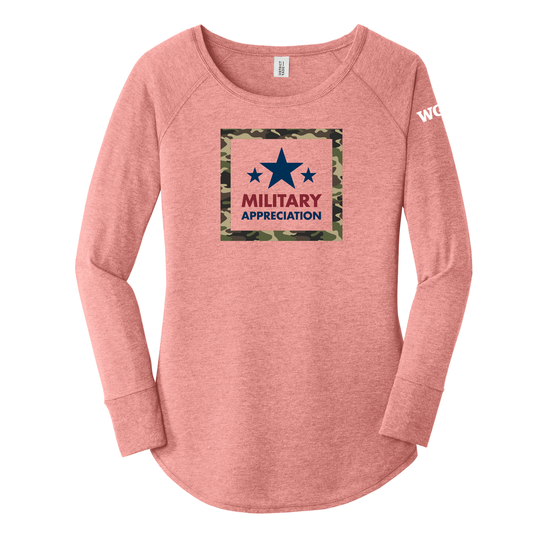 District Women’s Perfect Tri Long Sleeve Tunic Tee - Military Appreciation