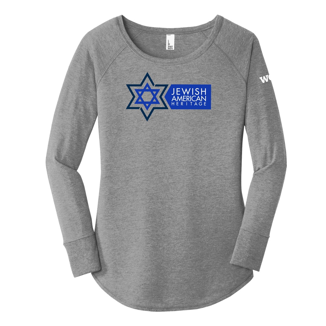 District Women’s Perfect Tri Long Sleeve Tunic Tee - Jewish American Heritage