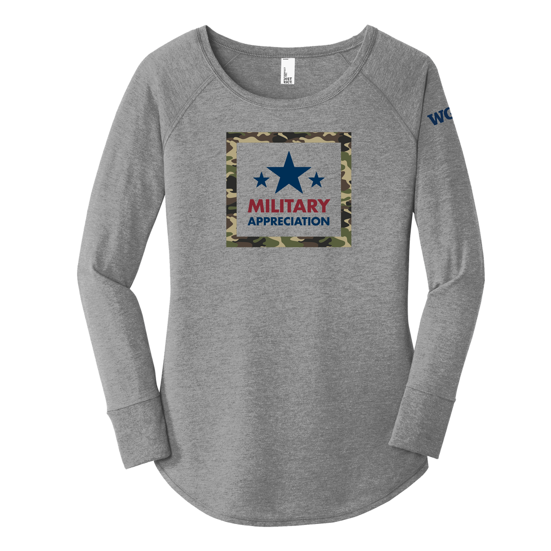 District Women’s Perfect Tri Long Sleeve Tunic Tee - Military Appreciation