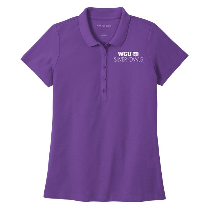 Port Authority® Ladies SuperPro™ React™ Polo - Silver Owls