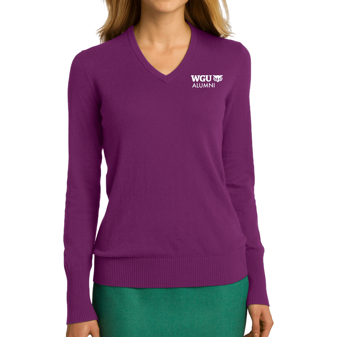 Port Authority® Ladies V-Neck Sweater - Alumni