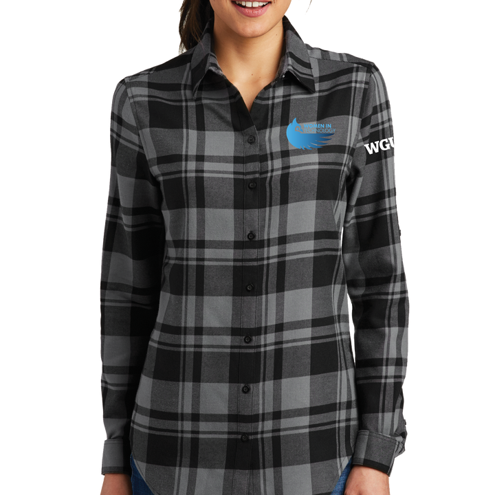 Port Authority® Ladies Plaid Flannel Tunic - Women in Tech