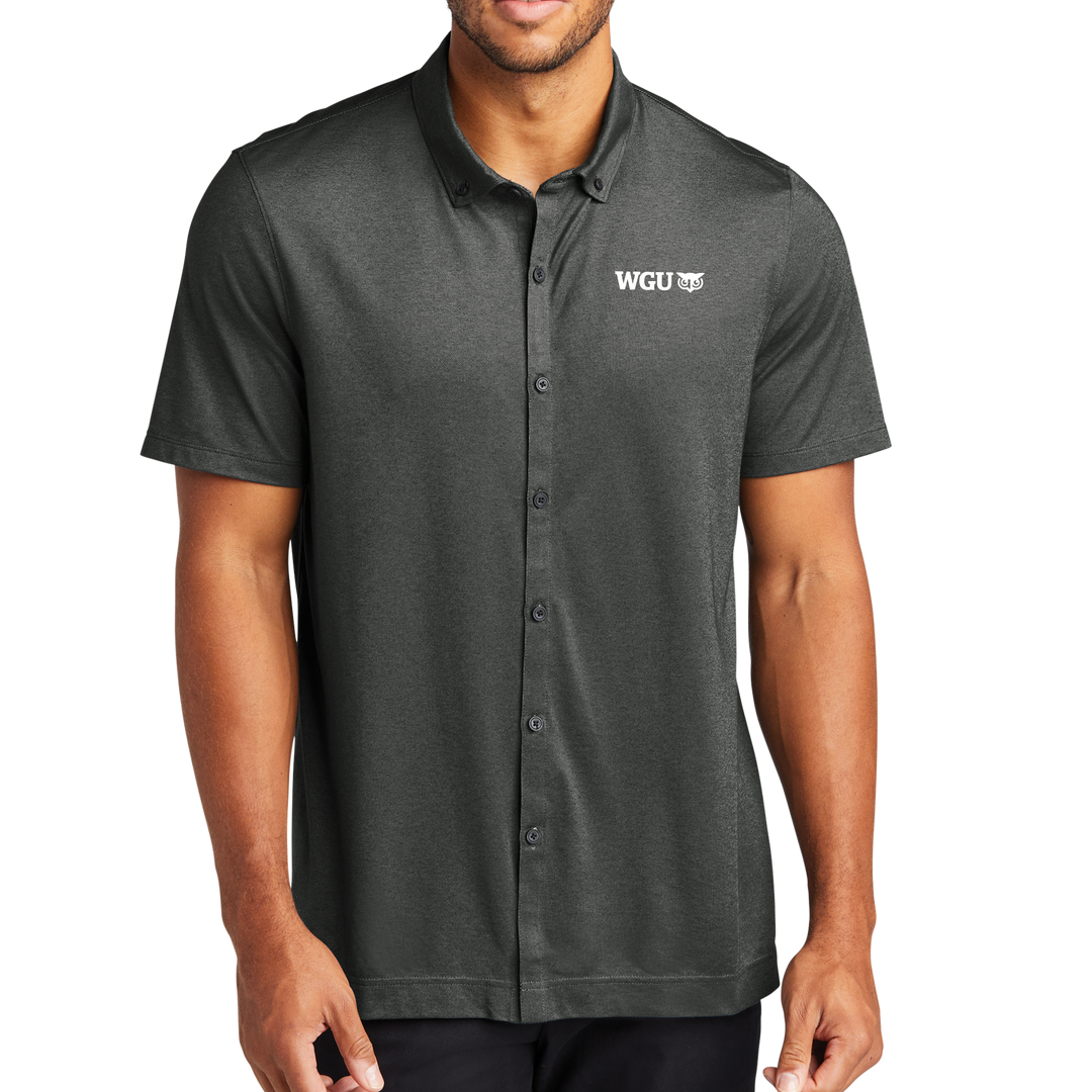 MERCER+METTLE™ Stretch Pique Full-Button Polo