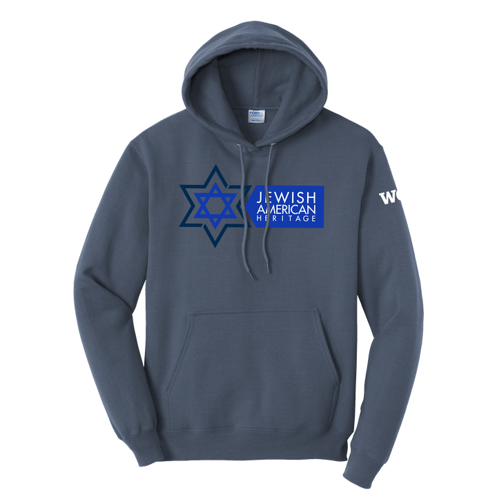 Port & Company Unisex Core Fleece Pullover Hooded Sweatshirt - Jewish American Heritage