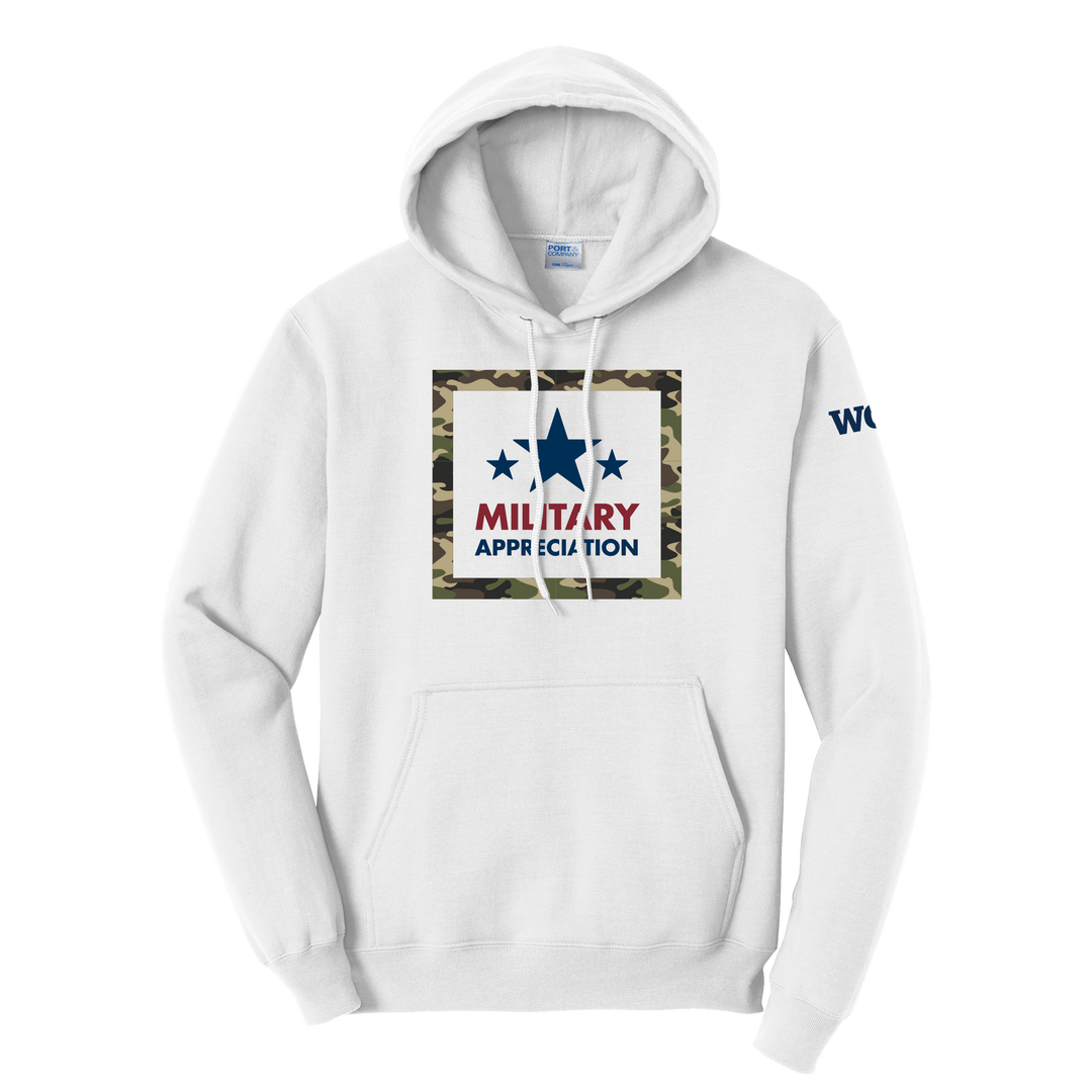 Port & Company Unisex Core Fleece Pullover Hooded Sweatshirt - Military Appreciation