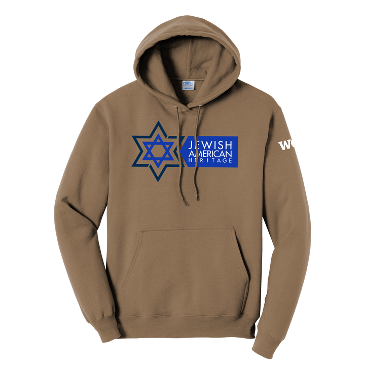 Port & Company Unisex Core Fleece Pullover Hooded Sweatshirt - Jewish American Heritage