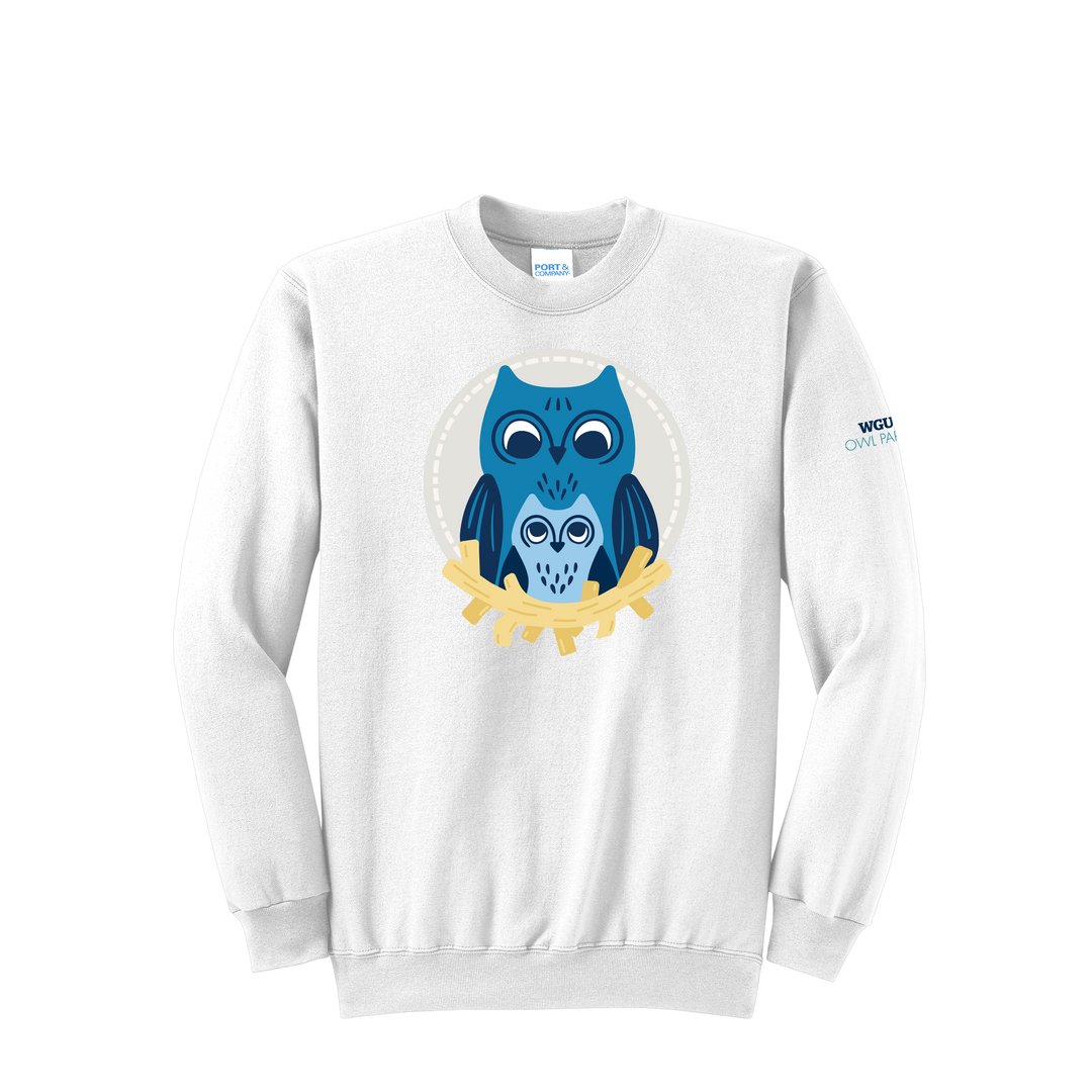 Port & Company® Unisex Core Fleece Crewneck Sweatshirt - Owl Parents