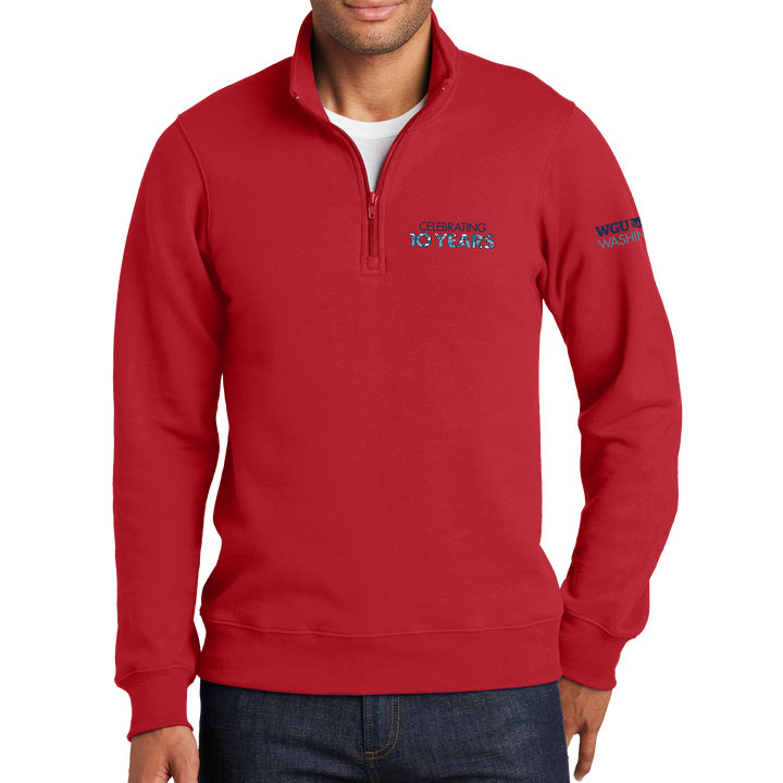 Port & Company® Fan Favorite™ Fleece 1/4-Zip Pullover Sweatshirt - Washington 10 Years