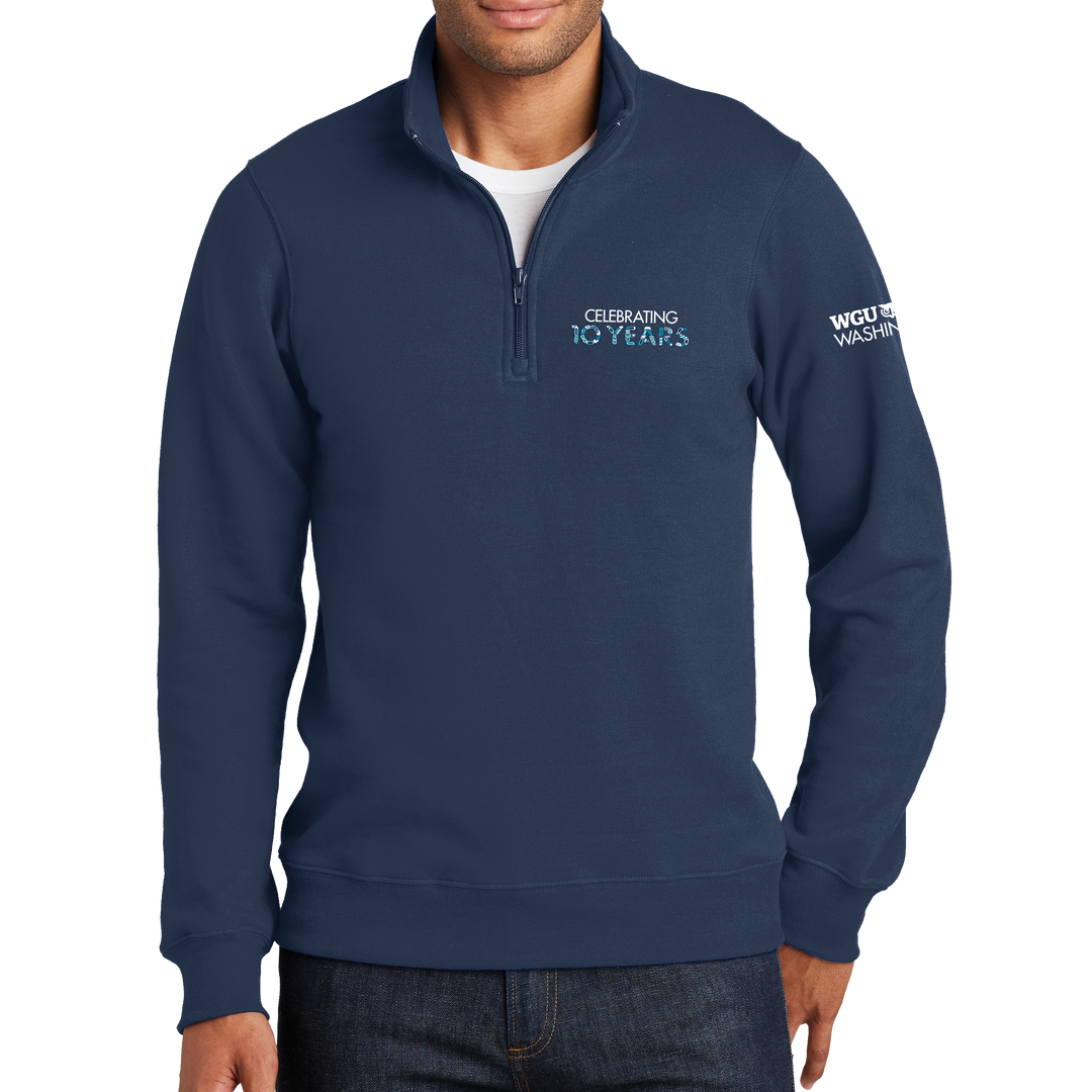Port & Company® Fan Favorite™ Fleece 1/4-Zip Pullover Sweatshirt - Washington 10 Years