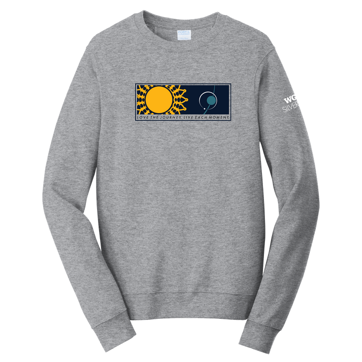 Port & Company® Unisex Fan Favorite™ Fleece Crewneck Sweatshirt - Silver Owls