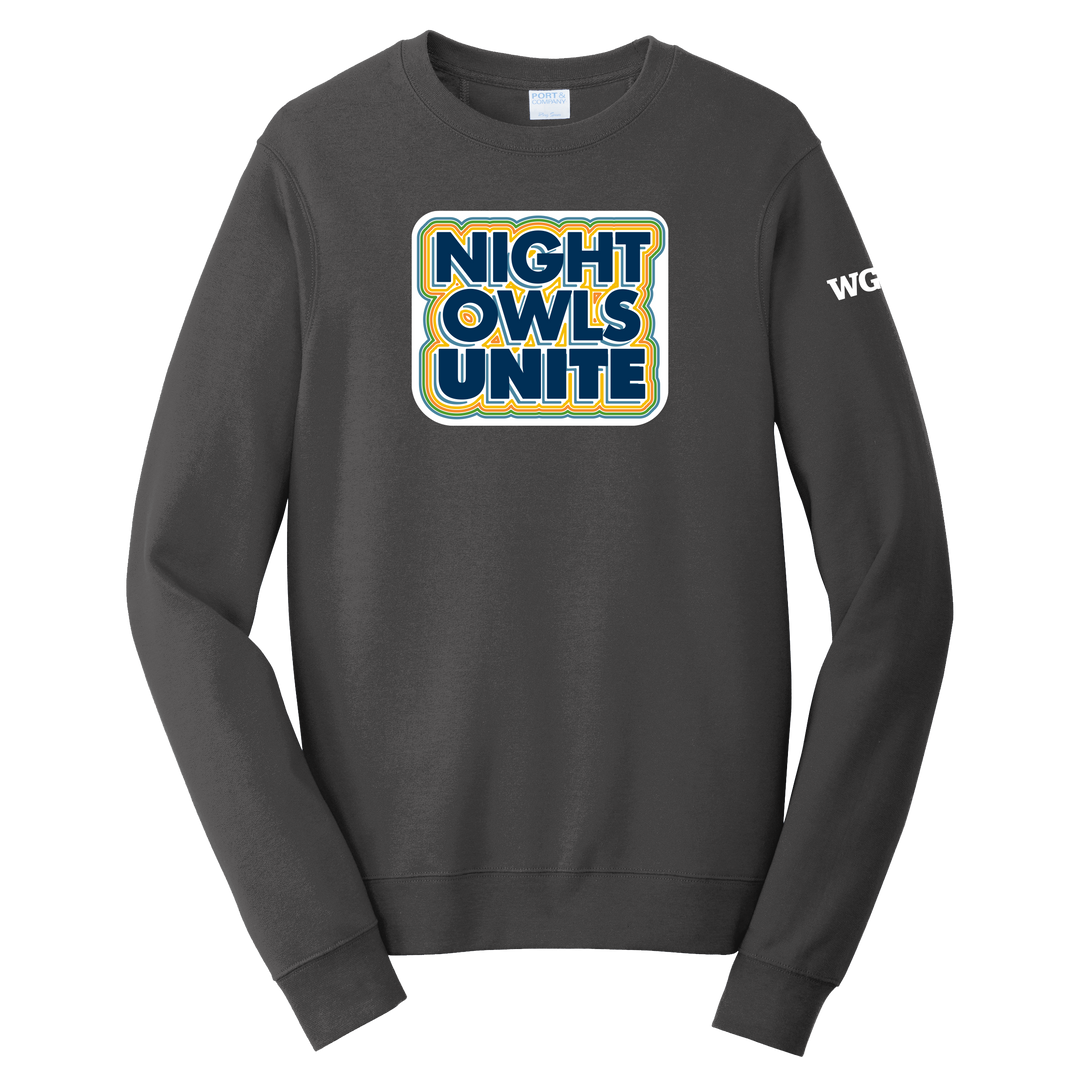 Port & Company® Unisex Fan Favorite™ Fleece Crewneck Sweatshirt - Night Owls Unite 1