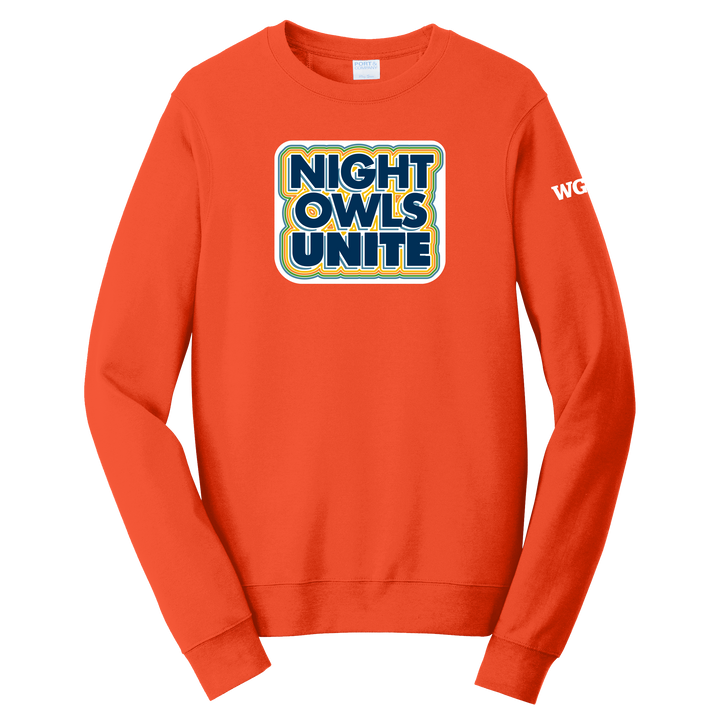 Port & Company® Unisex Fan Favorite™ Fleece Crewneck Sweatshirt - Night Owls Unite 1