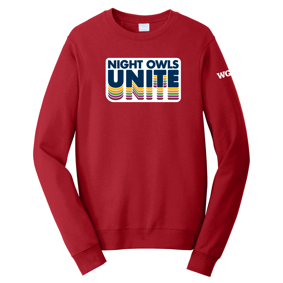 Port & Company® Unisex Fan Favorite™ Fleece Crewneck Sweatshirt - Night Owls Unite 2
